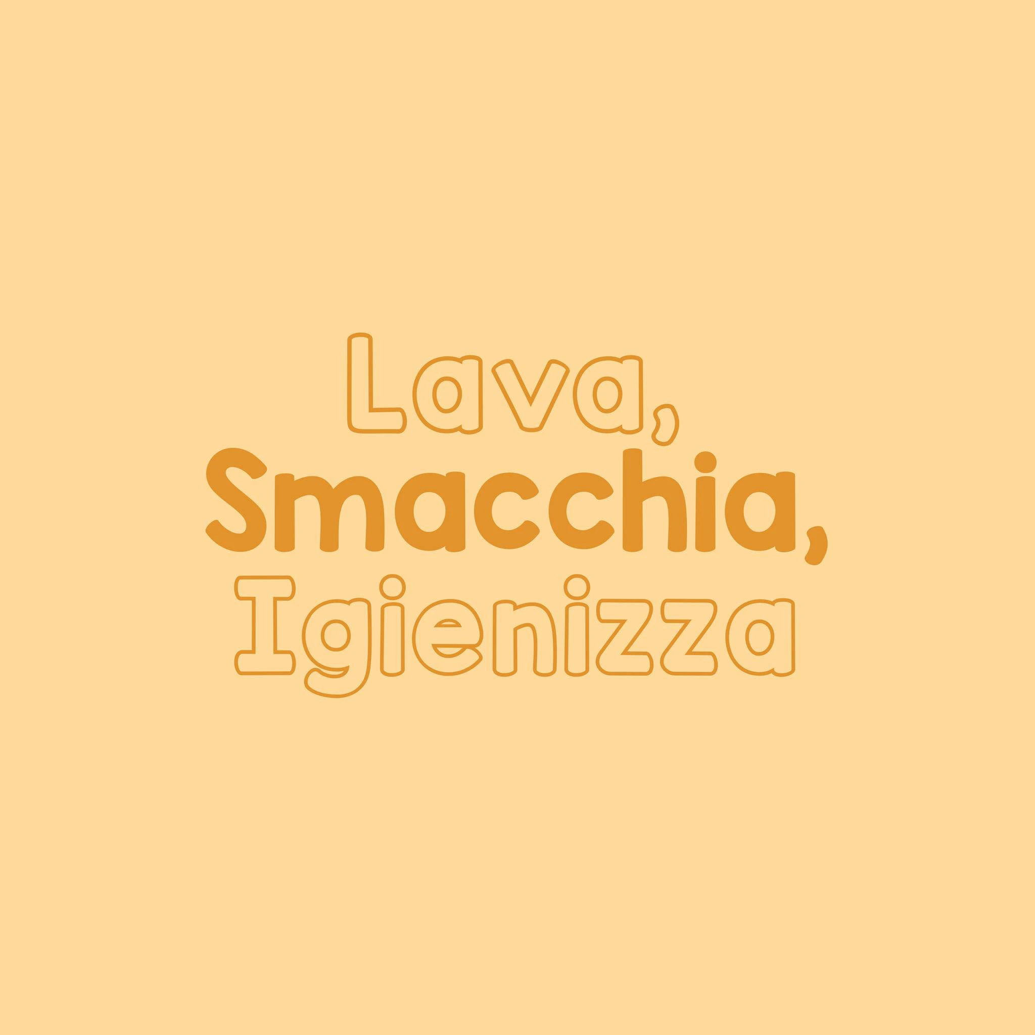 lava, smacchia, igienizza